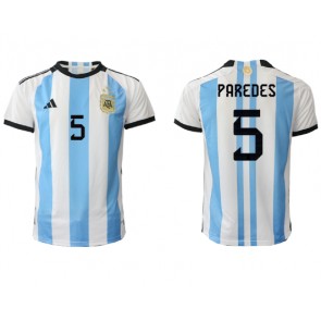 Argentina Leandro Paredes #5 Hjemmebanetrøje VM 2022 Kort ærmer